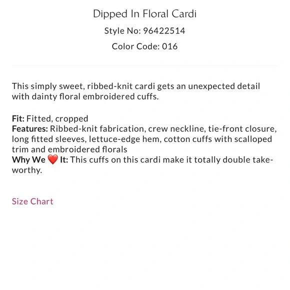 Free People Dipped in Floral Embroidered Cardi in Morning Oat NWOT - Picture 5 of 10